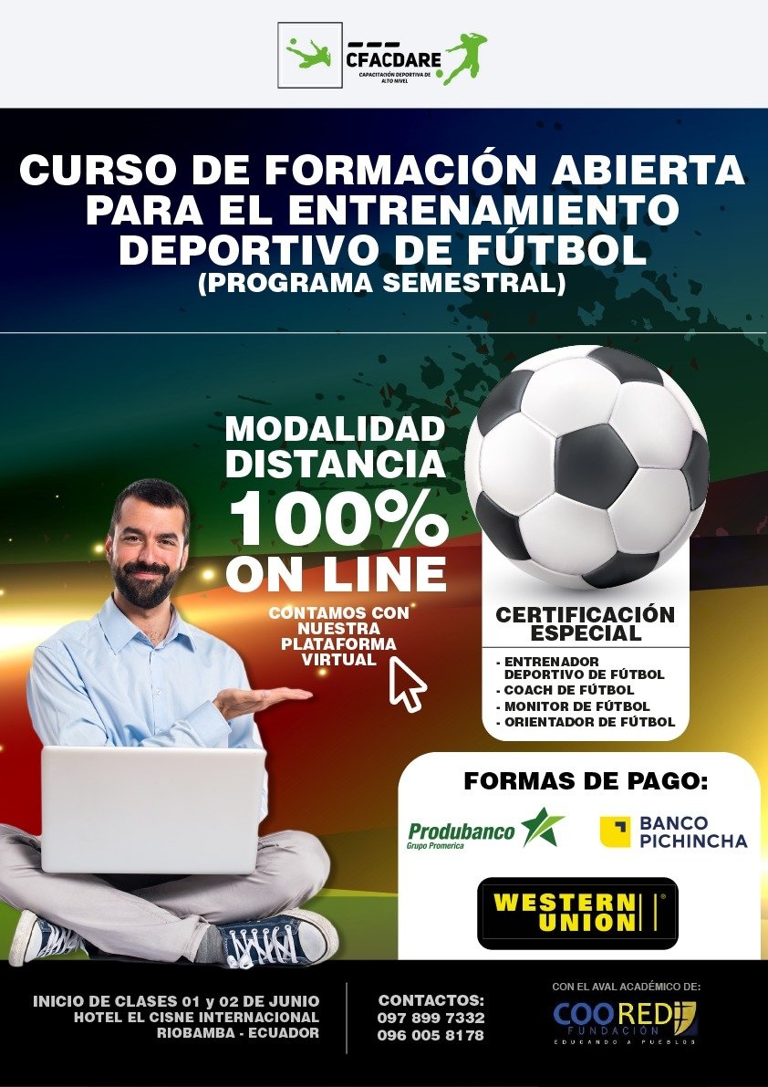 (Curso Online) CURSO DE FORMACIÓN ABIERTA PARA EL ENTRENAMIENTO DEPORTIVO Y DIRECCIÓN TÉCNICA DE FÚTBOL